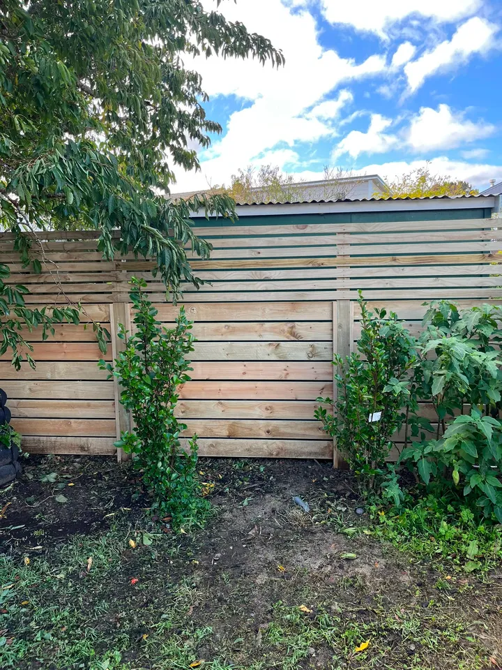 Timber fence built in the Hutt Valley